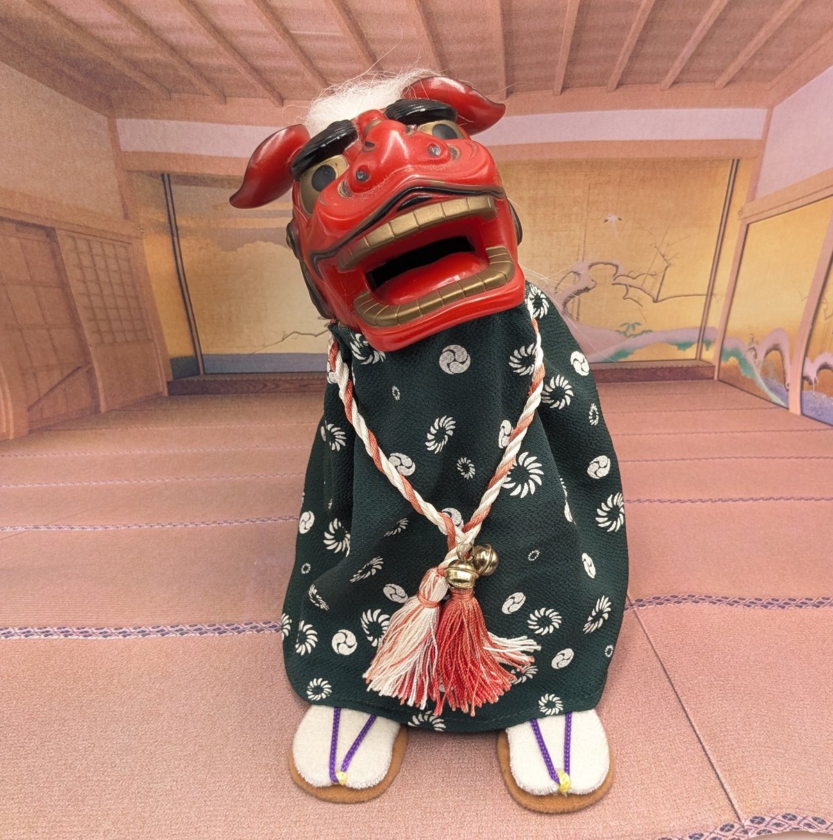 縁起物 獅子舞 貯金箱 ダンシング獅子舞 置物 レトロ | よしつねの秘密基地