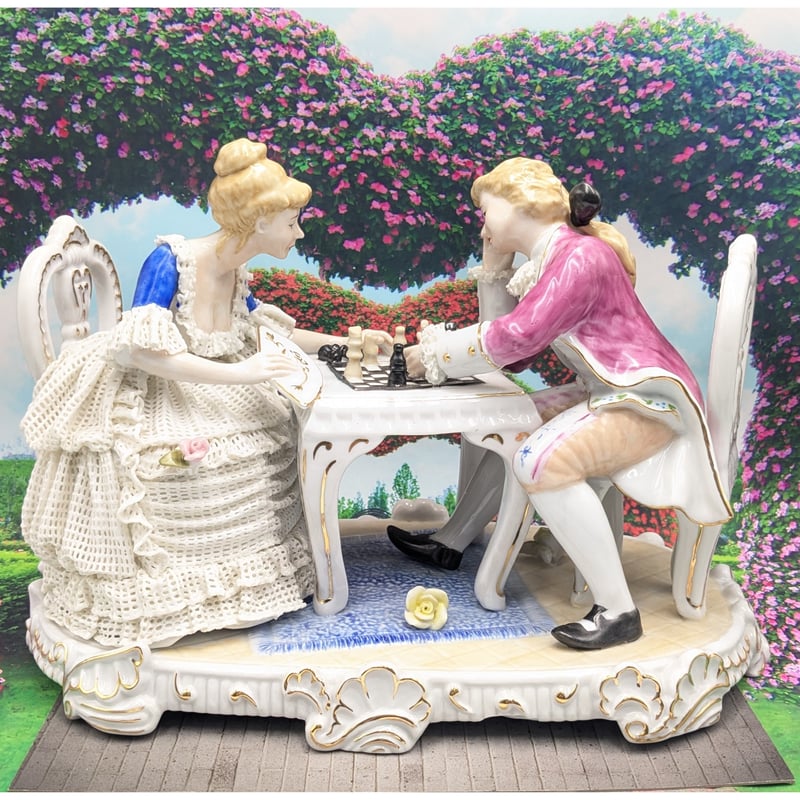 レースドール ロマンドール 陶器人形 置物 焼き物 ハンドメイド 希少】レースドール ロマンドール 陶器人形 置物 焼き物