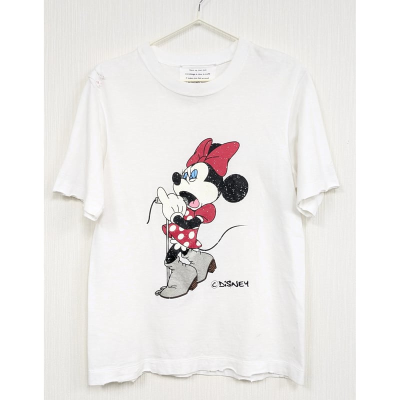 Roen ロエン ビンテージ Tシャツ ミニー ダメージ加工 ホワイト 