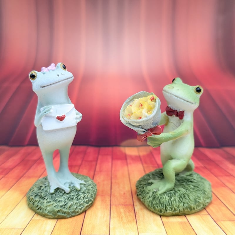 COPEAU コポー カエルの置物 花束 プロポーズ ラブレター 女の子 2種