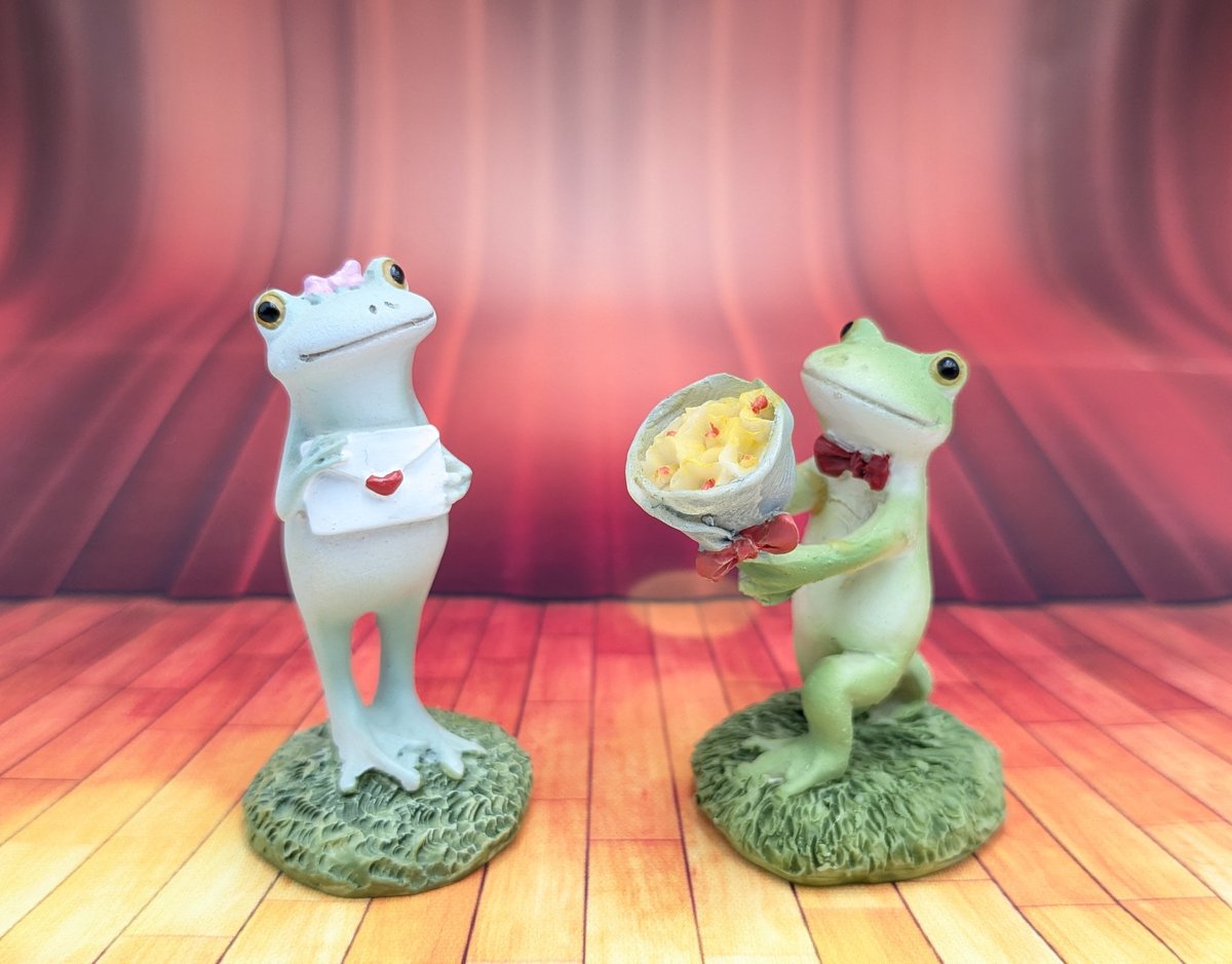 COPEAU コポー カエルの置物 花束 プロポーズ ラブレター 女の子 2種