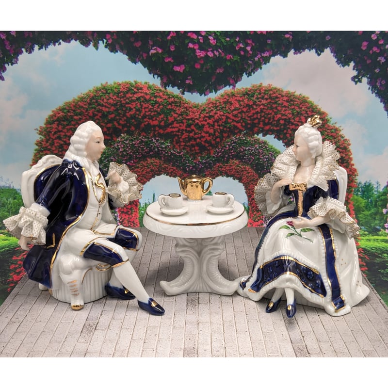 【希少】レースドール ロマンドール 陶器人形 置物 焼き物 ハンドメイド 希少】レースドール ロマンドール 陶器人形 置物 焼き物 ハンドメイド