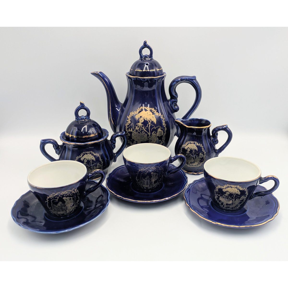 ティーセット 7点セット ティーポット シュガーポット クリーマー