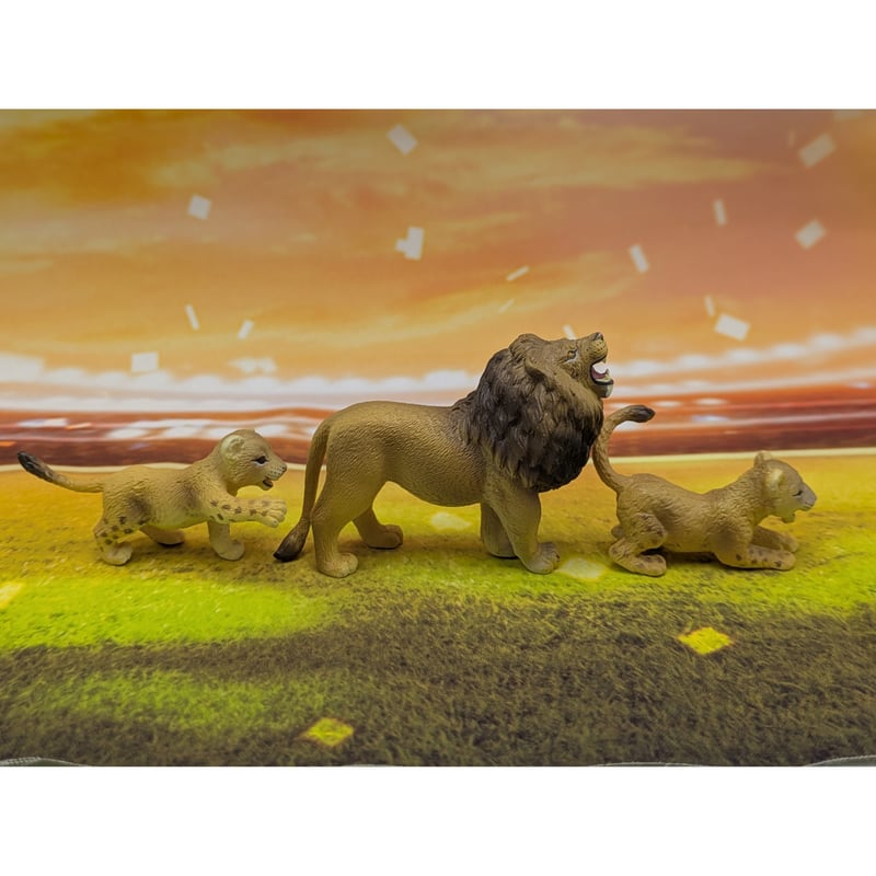 リーメント 地球まるごと！ 動物フィギュア図鑑 ライオン ライオン