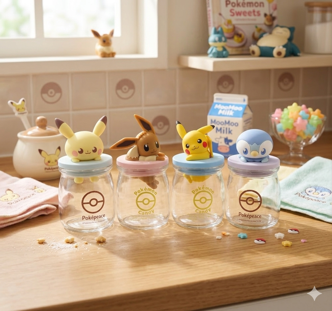 ポケモン　キャンディボトル　グラスボトル　瓶　フィギュア　4点セット ポケピース キャンディボトル 4種セット ピカチュウ イーブイ