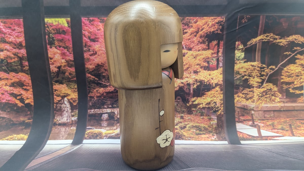 縁起物 卯三郎こけし 創作こけし 梅 伝統工芸 木製 置物 郷土玩具 近代