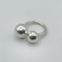 Karen silver　 Twin balls ring