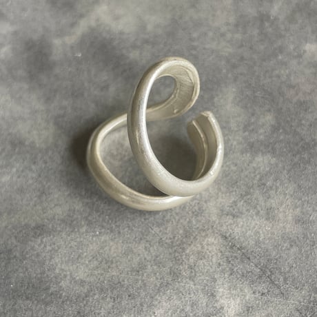 Karen silver　Two line ring