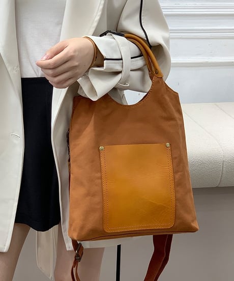 front pocket canvas 2-way bag /4color　FL2952