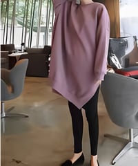 side slit oversized sweatshirt /4color　FL2076