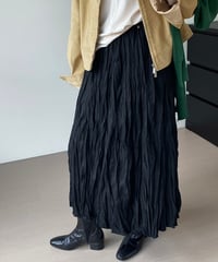 pleats maxi skirt /2color　FL2844