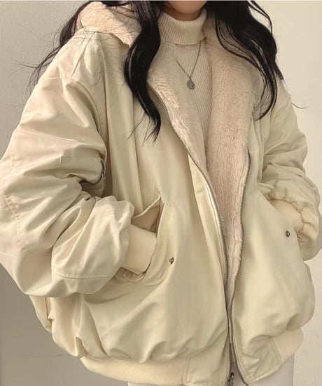 reversible boa blouson jacket /3color　FL3491