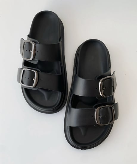 thick sole buckle sandals /2color　FL2318