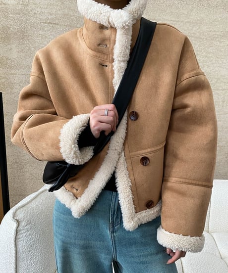 suede reversible short jacket /2color　FL3020