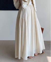 fluffy a-line design skirt /2color　FL3365