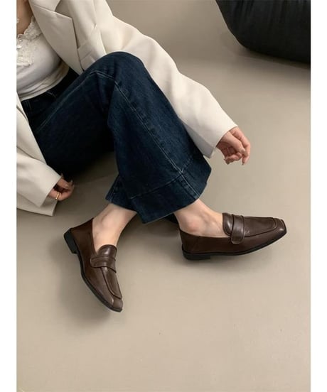 square toe loafers /3color　FL3378