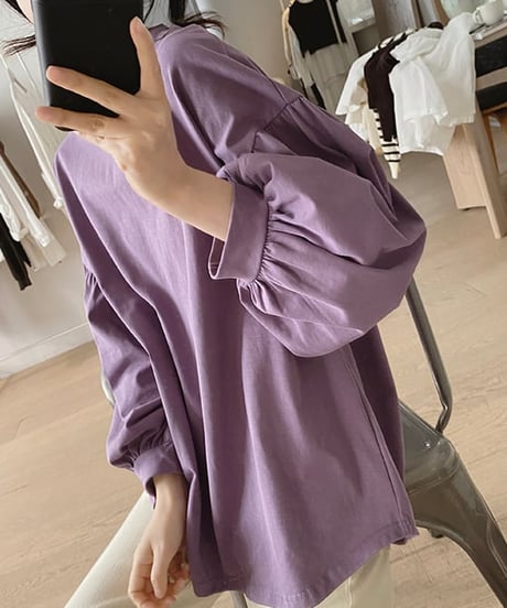 puff sleeve casual tops　FL2464