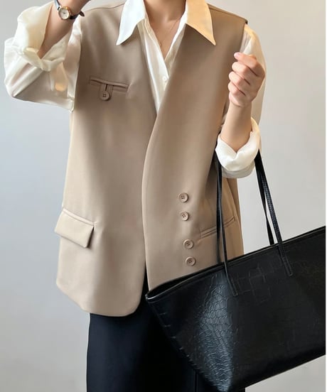 loose silhouette vest　FL2525