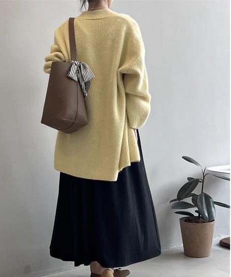 knit cardigan & camisole ensemble /4color　FL3071