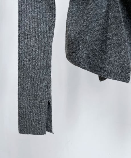 v-neck knit top and skirt set up /3color　FL2809