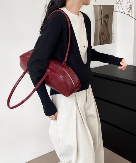 wide neck fake layered knit /3color　FL2829