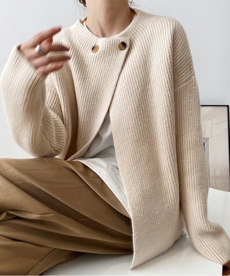 long sleeve cardigan sweater /3color　FL2995