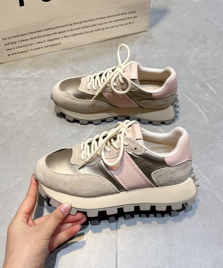 color block lace-up sneaker　FL2263