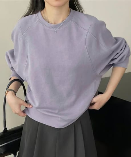 round neck casual pullover /2color　FL2972
