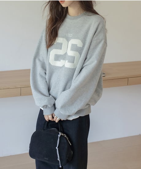 towel patch logo sweat pullover /2color　FL3199