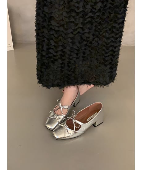 ribbon strap pumps /2color　FL2302