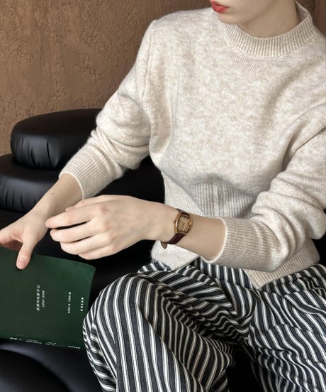 half-zip long sleeve knit /3color　FL2769