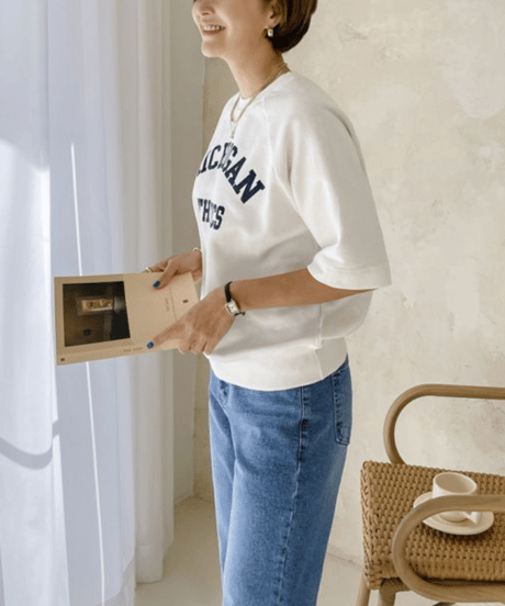 college logo raglan sleeve tee /3color　FL3408