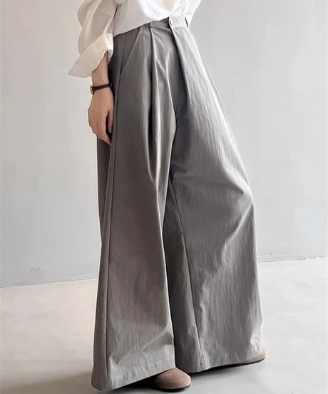 wrap style wide leg pants /3color　FL3349
