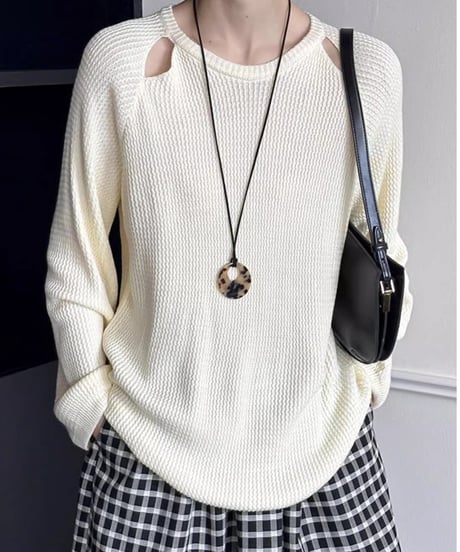 hole design knit /3color　FL2750