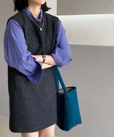 wool straight vest op　FL2778