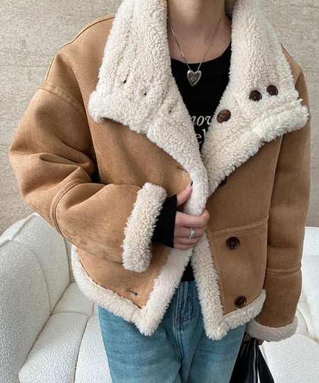 suede reversible short jacket /2color　FL3020
