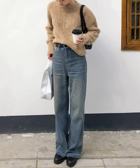 french retro knit w/ｍuffler　FL2919