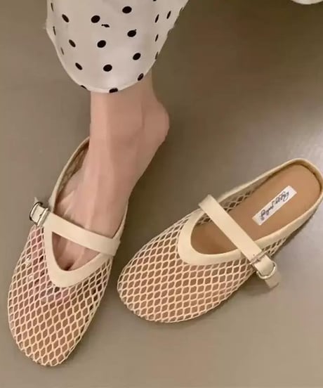 round toe mesh slip-on /3color　FL3381