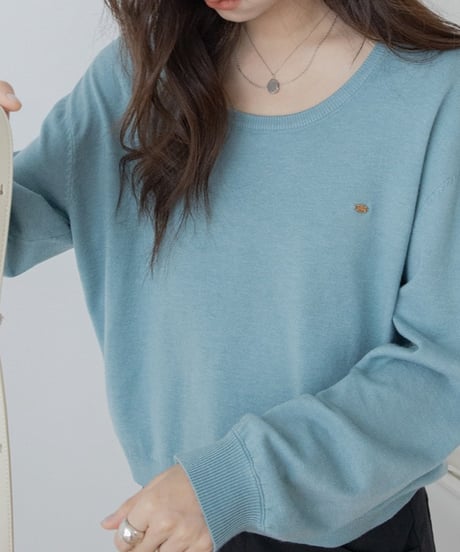 u-neck pullover knit /3color　FL3297
