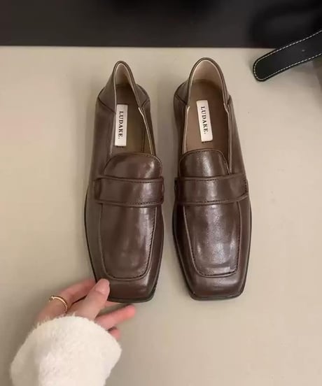 square toe loafers /3color　FL3378