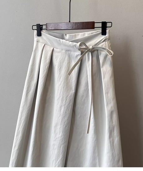 ribbon design wide leg pants /3color　FL2782