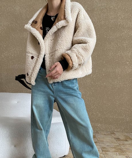 suede reversible short jacket /2color　FL3020
