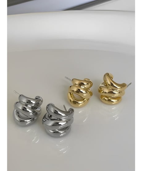 triple line earrings /2color　FL2357