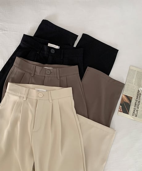 high waist tuck drape pants　FL2193