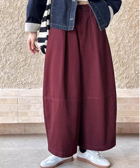wide leg sickle pants /2color　FL2813