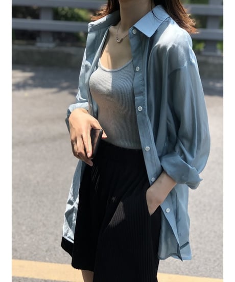 back split shirt /4color　FL2065