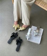 pointed toe ribbon mules /3color　FL2089