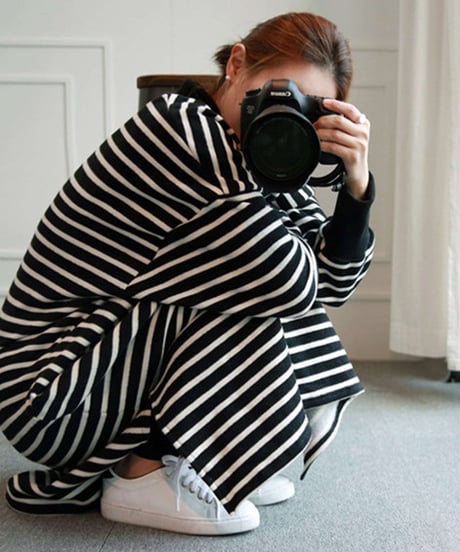 ​striped pattern long dress　FL2922