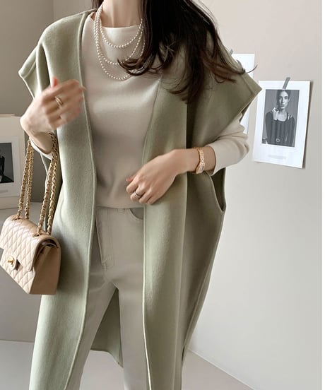 sleeveless coat /3color　FL3134