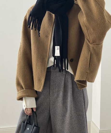 collarless short coat /4color　FL3007